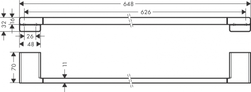 Hansgrohe AddStoris fürdőlepedő tartó, matt fehér 41747700