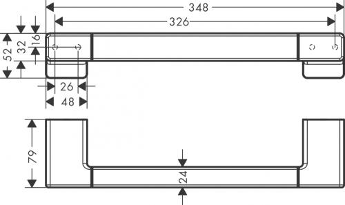 Hansgrohe AddStoris kapaszkodó rúd, szálcsiszolt bronz 41744140