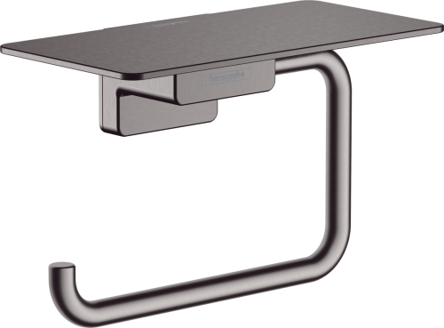 Hansgrohe AddStoris wc papír tartó polccal, szálcsiszolt fekete króm 41772340
