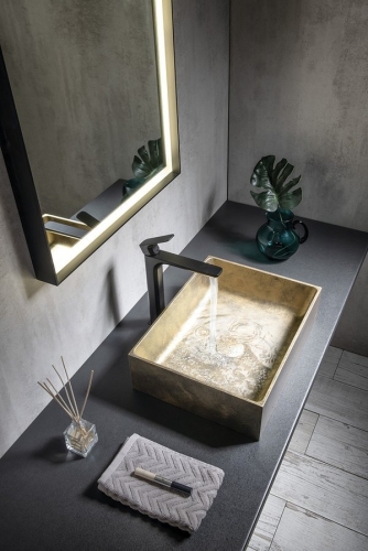 Sapho FORMIGO beton mosdó, 47,5x13x36,5cm, arany FG111
