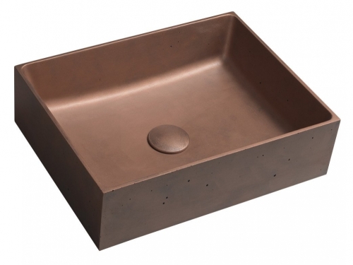 Sapho FORMIGO beton mosdó, 47,5x13x36,5cm, réz FG113