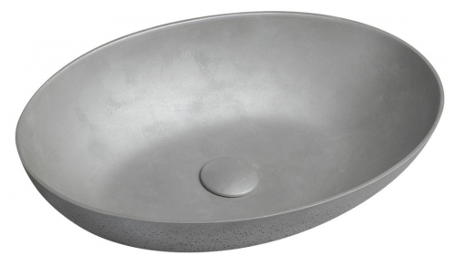 Sapho FORMIGO beton mosdó, 60x14,5x40,5cm, ezüst FG122