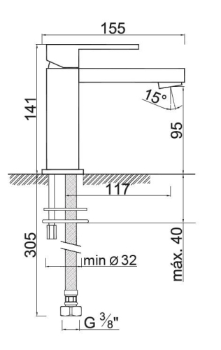 AREZZO design Rhodefield mosdó csaptelep, matt fekete AR-3031BL
