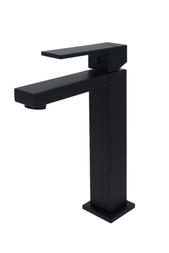 AREZZO design Rhodefield magasított mosdó csaptelep, matt fekete AR-3032BL (K)
