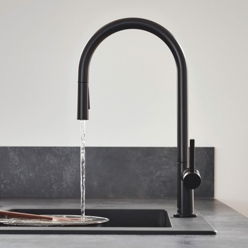 Hansgrohe Talis M54 egykaros konyhai csaptelep 210, matt fekete 72842670