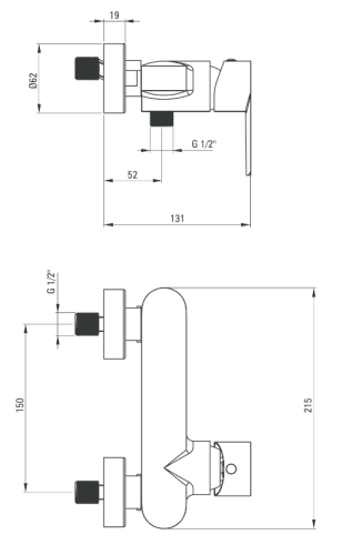 Deante Agawa zuhany csaptelep BQG 040M