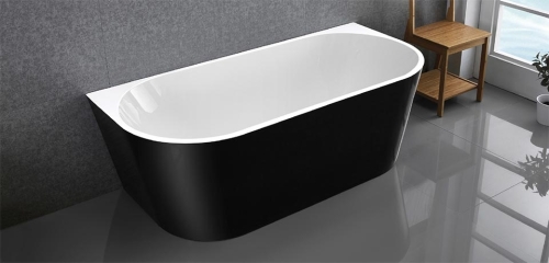 Wellis Calabria Black Matt 170x80 cm szabadonálló kád matt külső fallal WK00188
