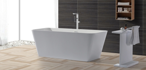 Wellis Carib White 167,5x85 cm öntöttmárvány szabadonálló kád matt fehér WK00182
