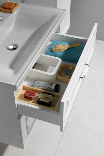 Sapho AQUALINE FAVOLO 90 mosdótartó szekrény, matt fehér FV290