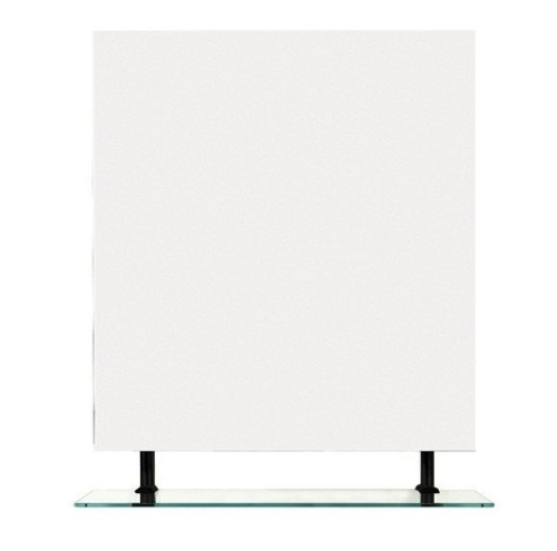 Sapho WEGA Tükör polccal, matt fekete, 80x80cm 60092-8B