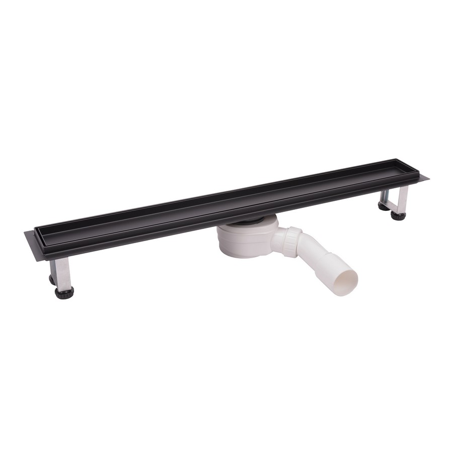 Ferro burkolat alá építhető zuhanyfolyóka, matt fekete OLP1-80-BL