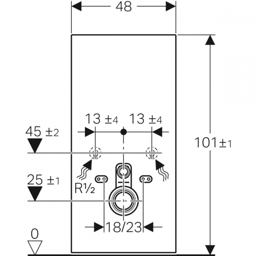 Geberit Monolith 101 szanitermodul fali WC-hez, homokszürke üveg/alumínium 131.021.JL.5