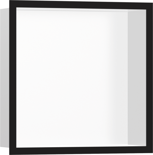 Hansgrohe XtraStoris Individual Falfülke matt fehér színben, fekete design kerettel 30 x 30 x 10 cm 56099670