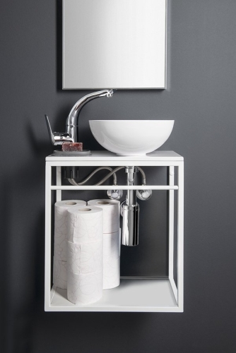Sapho MINOR 26 cm öntöttmárvány mosdó, fehér MR260