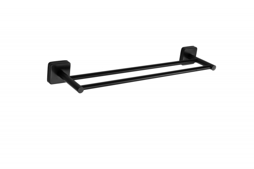 Roltechnik QUATTRO dupla törölköző tartó 60 cm, matt fekete 426255