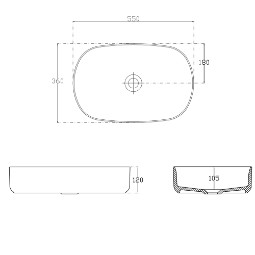 Sapho INFINITY OVAL kerámiamosdó, 55x36cm, matt fehér 10NF65055-2L