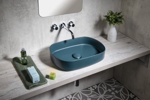 Sapho INFINITY OVAL kerámiamosdó, 55x36cm, benzin zöld 10NF65055-2P