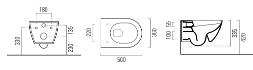 Sapho GSI PURA SWIRLFLUSH fali WC, fehér 881611