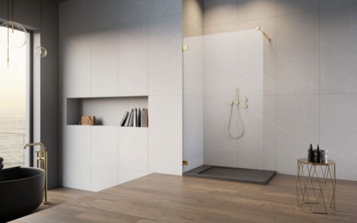 Radaway Essenza Pro Gold Walk-in arany zuhanyfal, 155 cm 10103155-09-01