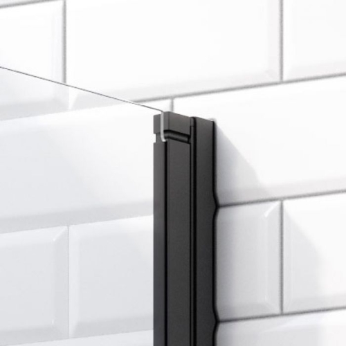 Radaway Nes Black DWB 90 B fekete zuhanyajtó, balos 10029090-54-01L