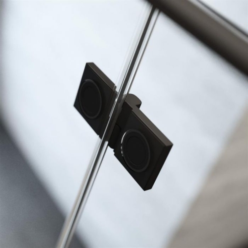 Radaway Nes Black DWB 90 B fekete zuhanyajtó, balos 10029090-54-01L