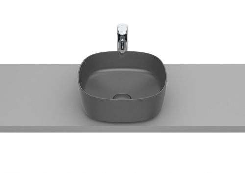 Roca Inspira SOFT 37x37 cm pultra ültethető FINECERAMIC mosdó onyx A327502640
