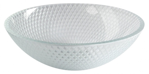 Sapho BEAUTY PUKETA 42 gravírozott üvegmosdó, átlátszó TY165