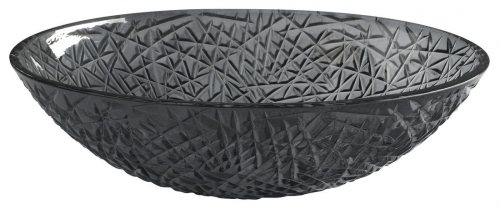 Sapho BEAUTY PURUS 50x36 cm üvegmosdó, fekete TY305SG