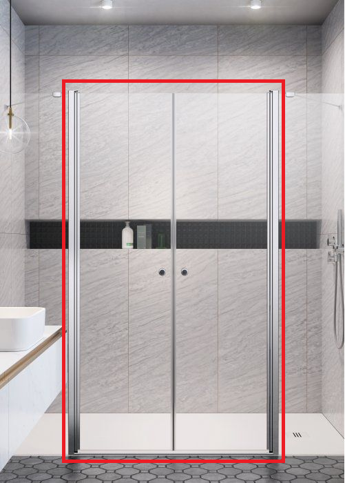 Radaway Eos DWD II 670 (kétrészes nyílóajtó - NEM komplett termék) zuhanyajtó 13799670-01-01