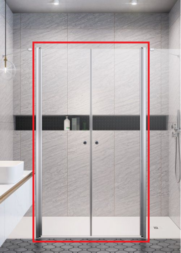 Radaway Eos DWD II 770 (kétrészes nyílóajtó - NEM komplett termék) zuhanyajtó 13799770-01-01