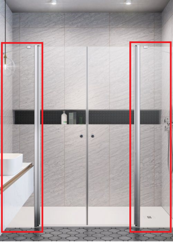 Radaway Eos DWD II 730 (kétrészes fixfal - NEM komplett termék) zuhanyajtó 13799730-01-01