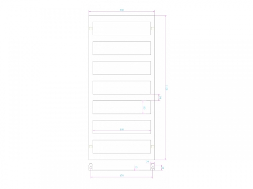 Arezzo design CUBE BLACK 1100x500 mm törölközőszárítós radiátor, fekete AR-CB11050