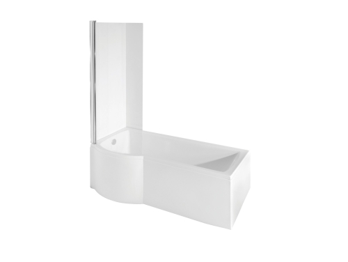 Besco INSPIRO 150x70 cm balos aszimmetrikus kád kádparavánnal WAI-150-NLE