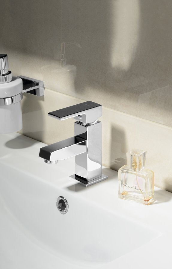 Sapho SMALL mosdócsaptelep, leeresztő nélkül, 155mm, króm SM07