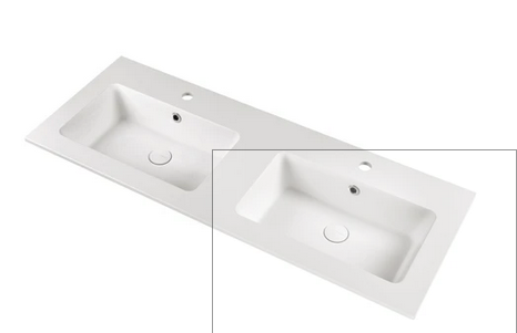 MARMY BERGAMO SLIM 120x46 öntött márvány dupla mosdó 80 8130 12 42 10