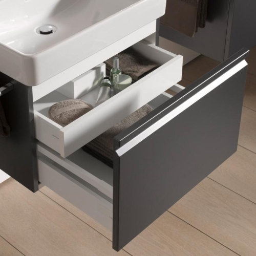 Laufen Pro S mosdószekrény 810963 tip. mosdóhoz 1 fiókkal és belső fiókkal, grafit H4833720964801