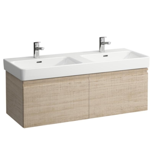 Laufen Pro S alsószekrény H814966 tip. dupla mosdóhoz 2 fiókkal, fényes tölgy H4835630964791
