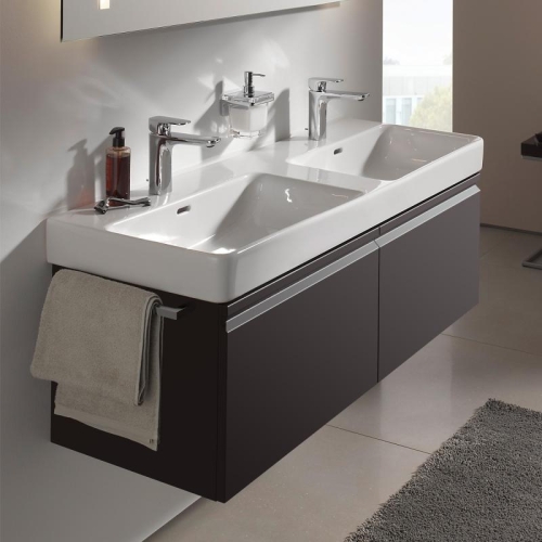 Laufen Pro S alsószekrény H814966 tip. dupla mosdóhoz 2 fiókkal, grafit H4835630964801