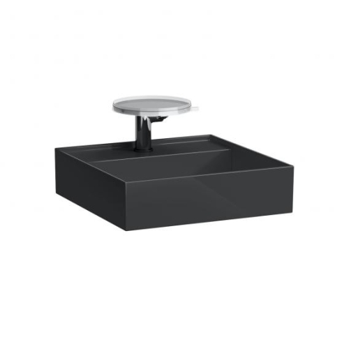 Laufen KARTELL BY LAUFEN 46x46 cm kézmosó, fényes fekete H8183310201111