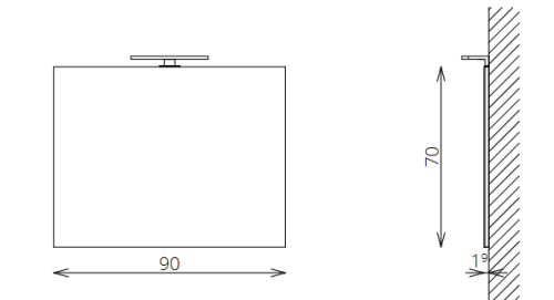 Tboss Floating Mirror Easy tükör 90x70 cm