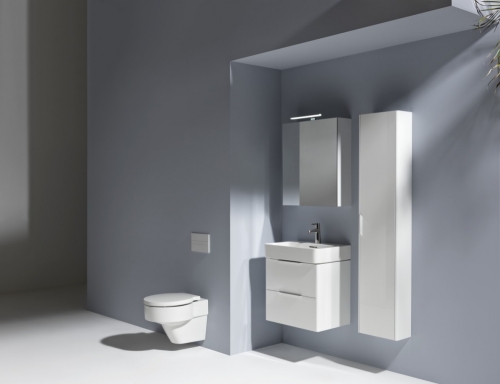 Laufen Base tükrös szekrény 60x70 cm jobbos, fényes fehér H4027521102611
