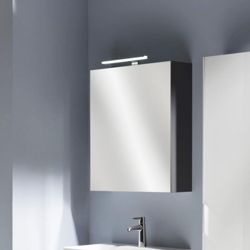 Laufen Base tükrös szekrény 60x70 cm jobbos, Traffic Grey H4027521102661