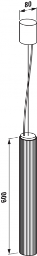 Laufen KARTELL BY LAUFEN függeszthető lámpa, 600 mm hosszú, arany szín H3893340870001
