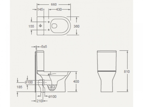 AREZZO Design Vermont kombi wc AR-602R