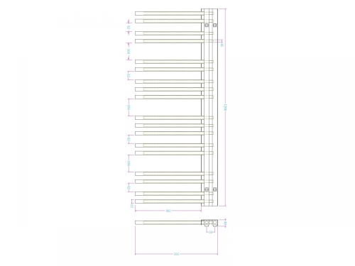 AREZZO Design BLACKLINE radiátor AR-BL12050