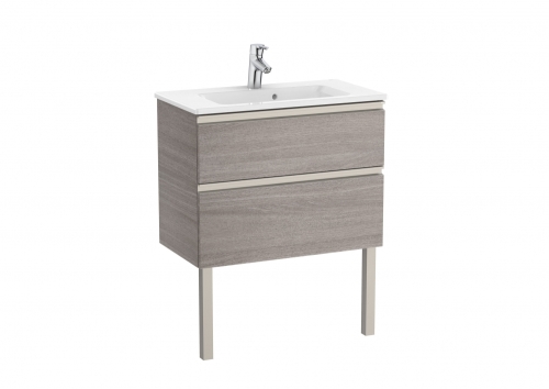 Roca The Gap Compact 70 cm fürdőszoba bútor mosdóval, texturált tölgy A851496402