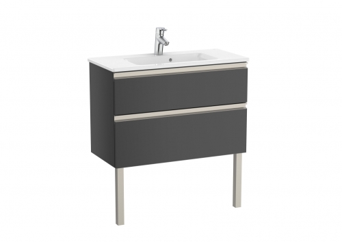 Roca The Gap Compact 80 cm fürdőszoba bútor mosdóval, antracit A851497153