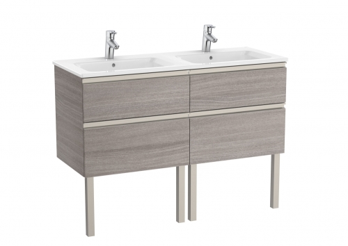 Roca The Gap 120 cm fürdőszoba bútor mosdóval, texturált tölgy A851483402