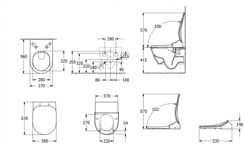 Villeroy & Boch ViClean bide funkciós wc ülőke V02EL401