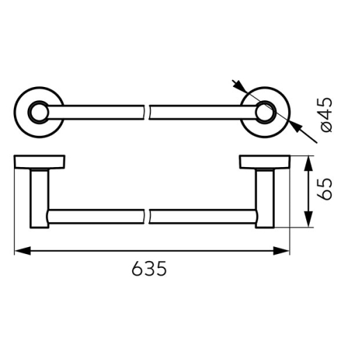 Ferro MEPHISTO törölközőtartó 600 mm 6828,0